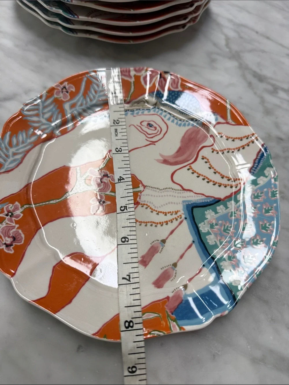 Paige Gemmel for Anthropologie Eastern Elephant Dessert Plates Set of 6